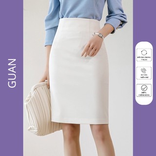 Chân váy bút chì công sở dài trên gối