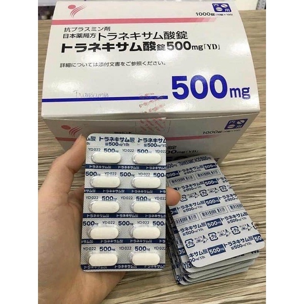 Viên uống trắng da, mờ thâm nám Transamin 500mg 100 viên Nhật Bản