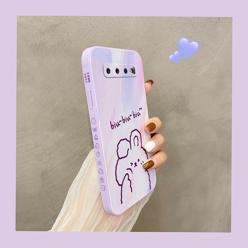 Ốp Điện Thoại Silicon Chống Sốc Họa Tiết Hoạt Hình Cho Samsung Galaxy S10 plus S10 4G