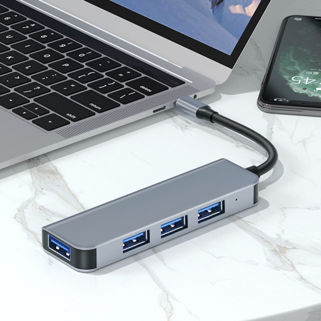 Bộ chuyển đổi LENOVO ra 4 cổng USB loại C hình hoa hướng dương cho điện thoại di động