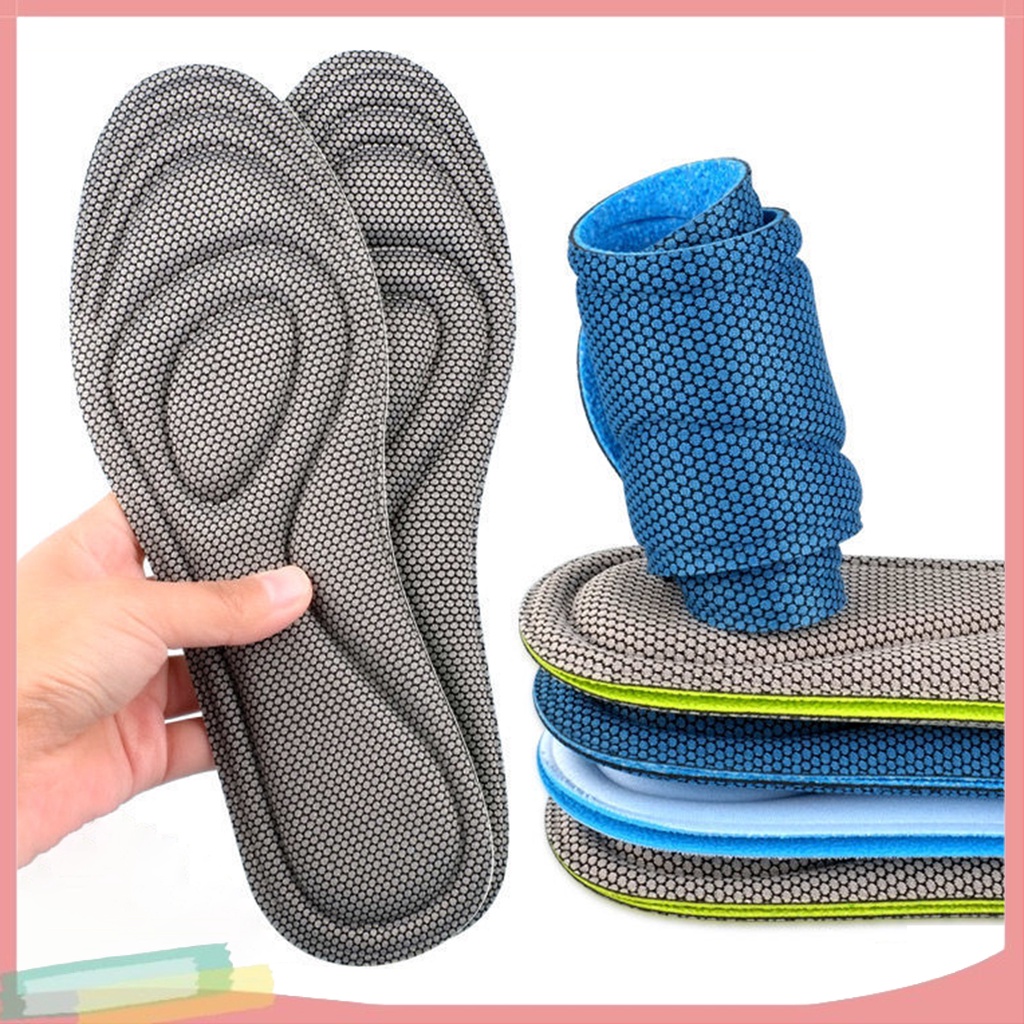 1 Cặp Đế Lót Giày Mềm Mại 3D Chống Trượt Độ Co Giãn Cao