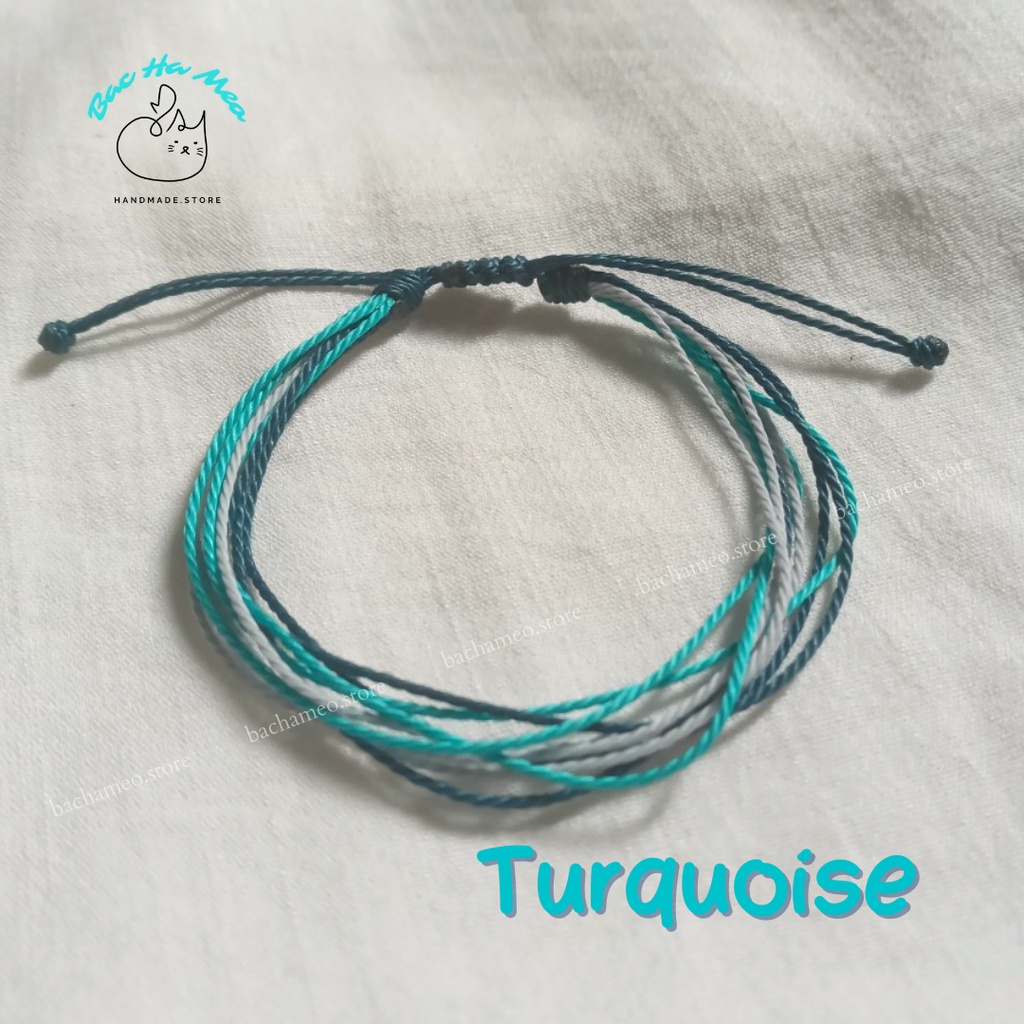 Vòng tay waterproof tone XANH NGỌC - Bachameo.Store