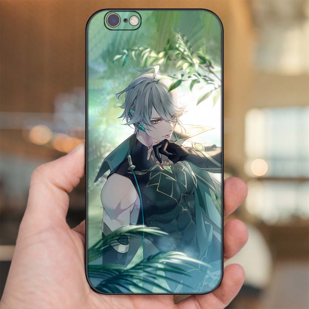 Ốp lưng iPhone 6, 6s dẻo đen cạnh vuông in hình Alhaitham Genshin Impact