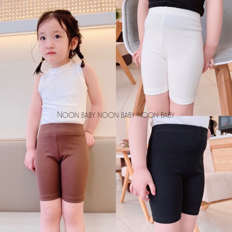 Quần leggings Đùi cho bé gái chất bozip Cotton co dãn 4 chiều