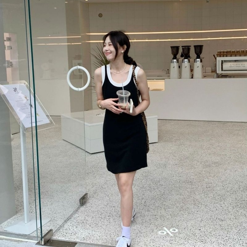 Đầm midi hai dây SUXI ôm dáng thời trang mùa hè dành cho nữ