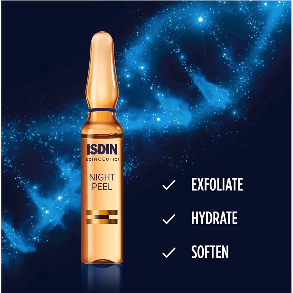 [DATE 48H SAU KHI MỞ NẮP] Set peel da tái tạo ISDIN Isdinceutics Night Peel 10 ống x2ml (Tây Ban Nha)