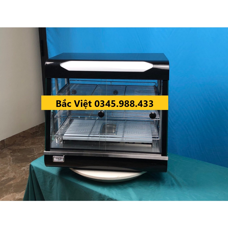 Tủ giữ nóng trưng bày thực phẩm loại 3 khay kính vuông BV 601 - Bảo hành 12 tháng