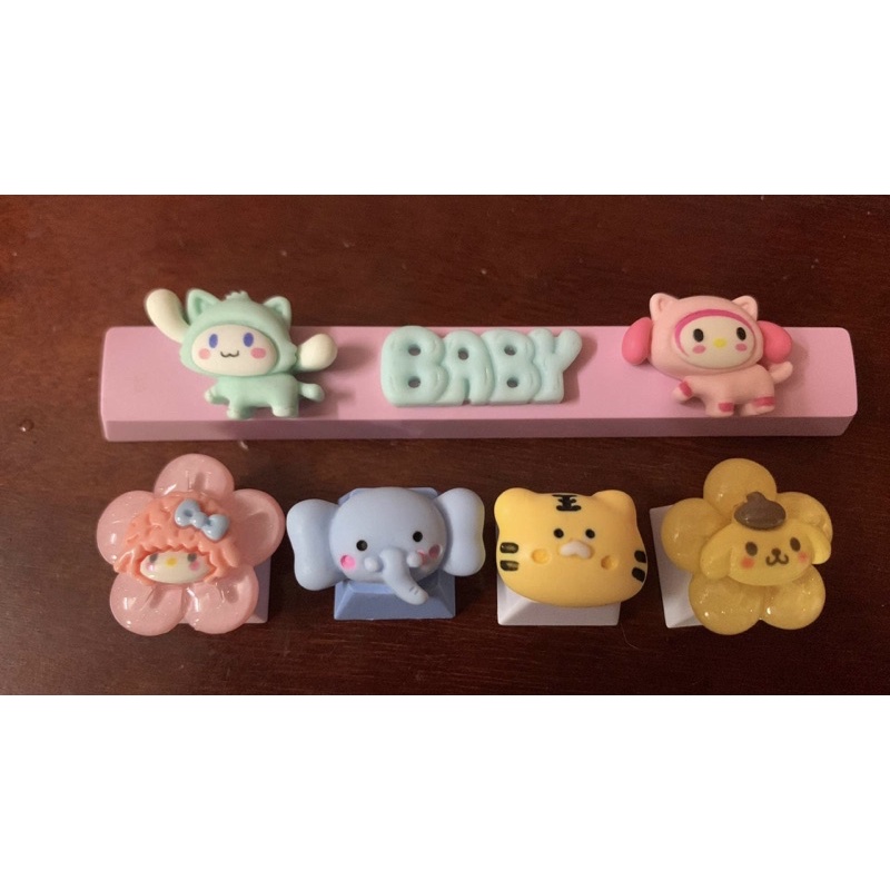 Keycap bông hoa nhỏ hoạt hình Cinamoroll Kuromi chỉ dành cho bàn phím cơ