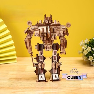 Đồ chơi lắp ráp 3D gỗ - mô hình Robot- cắt lazer - Dũng sĩ Hesman