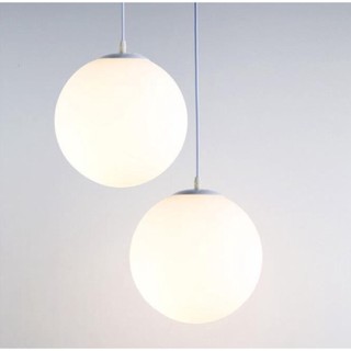 Đèn thả thủy tinh bóng tròn trắng, đèn thả cầu trắng phi 200mm HL1020-200