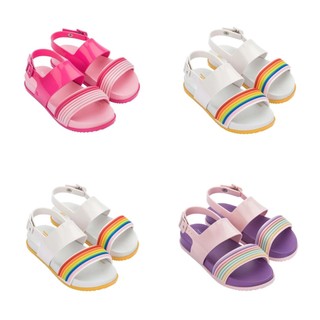   Hàng Có Sẵn  Giày Sandal Nhựa Dẻo Hở Ngón Màu Cầu Vồng Phong Cách Melissa Mùa Hè Cho Bé Gái 