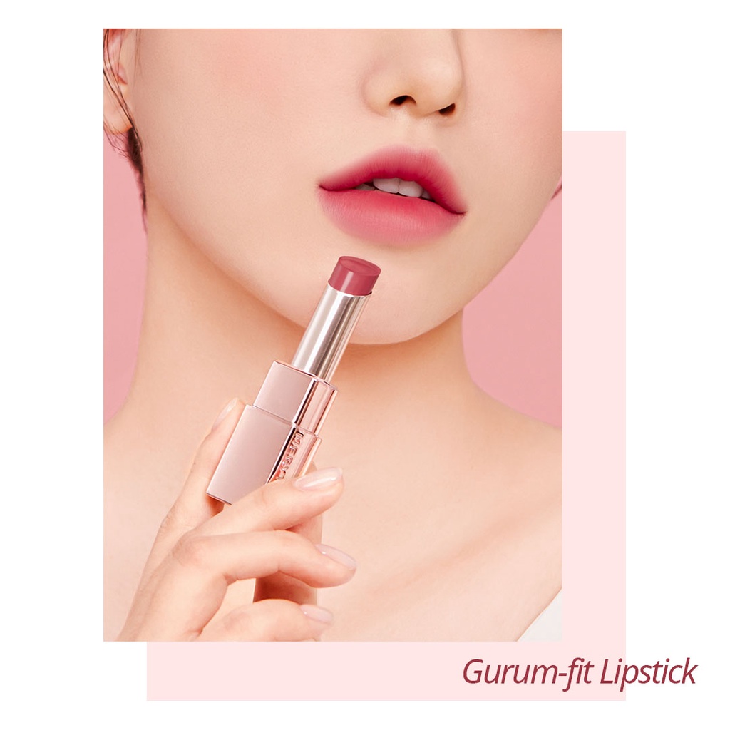 Son môi lì mịn như nhung che vân môi Gurum Fit Lipstick 4.5g