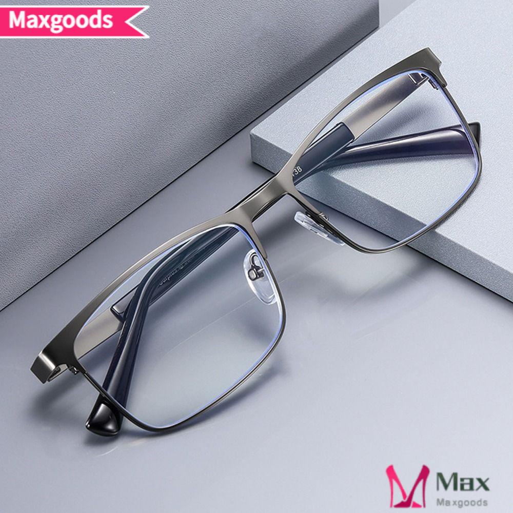 Kính Đọc Sách Gọng Kim Loại Chống Ánh Sáng Xanh Kiểu Dáng Đơn Giản