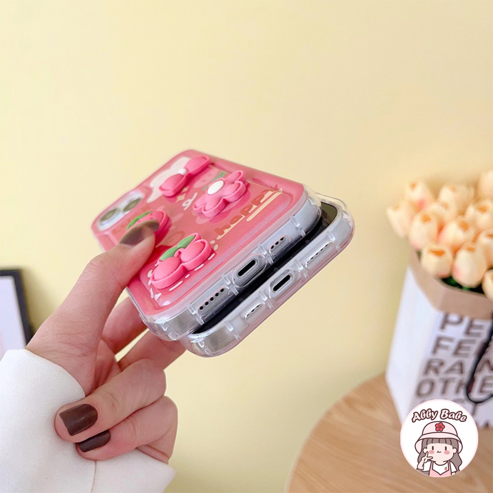 Ốp Điện Thoại TPU Mềm Chống Mồ Hôi Hình Thỏ / Dâu Tây 3D Cho IPhone 14 Pro Max 13 12 11 Pro Max