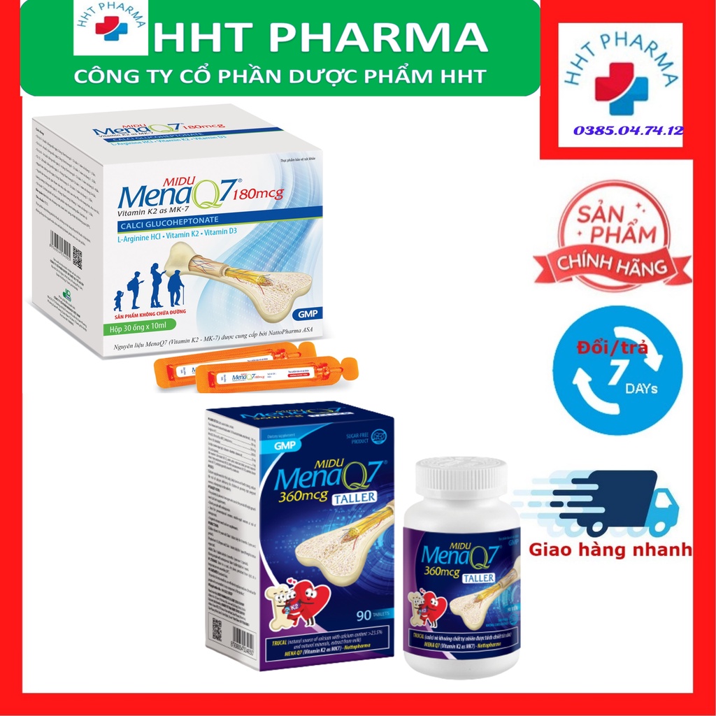 Midu MenaQ7 – Phát triển chiều cao cho trẻ em và giúp xương chắc, dài, dẻo dai
