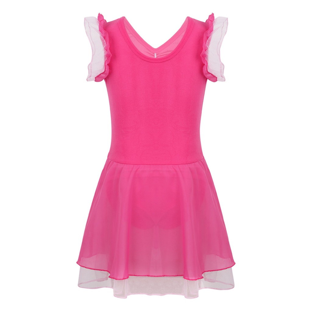 Váy khiêu vũ múa ba lê Tutu cho bé gái Leotard Trang phục lạ mắt SZ 2-12