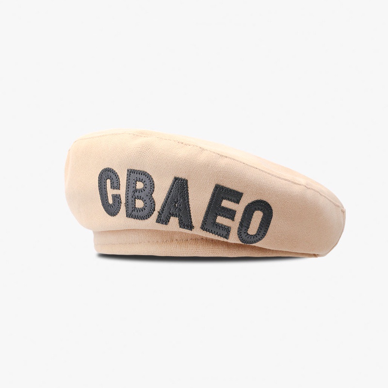 Mộc®Mũ beret nồi chất kaki cotton dày dặn phong cách thủy thủ thêu chữ nổi hoạ tiết độc đáo