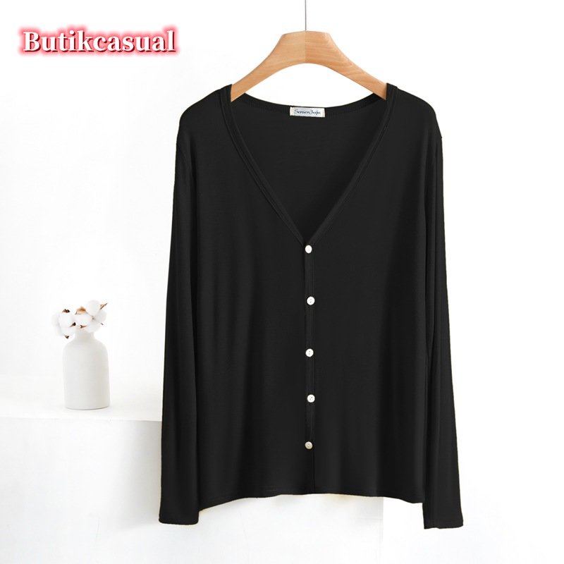 Áo Sơ Mi cardigan Mỏng Tay Dài Dáng Rộng Thời Trang Xuân Hè 2023 Cho Nữ