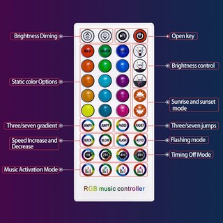 Bluetooth LED Controller+40 Keys Remote Control RGB DC5-24V for 5050 3528 RGB LED Light