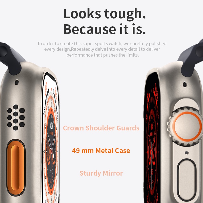 Đồng Hồ Thông Minh 2023 Mới 2.10 inch 480 * 520 SF32LB551Chip NFC 49mm JS8 PRO MAX Hỗ Trợ Giọng Nói 8 Ultra PK HK8 PRO MAX