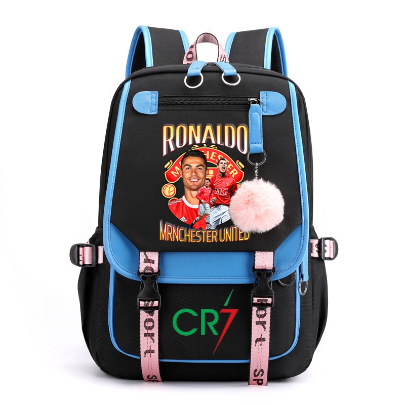 Balo Đi Học Cỡ Lớn Đa Năng In Họa Tiết Cristiano Ronaldo Thời Trang Cho Nam Và Nữ