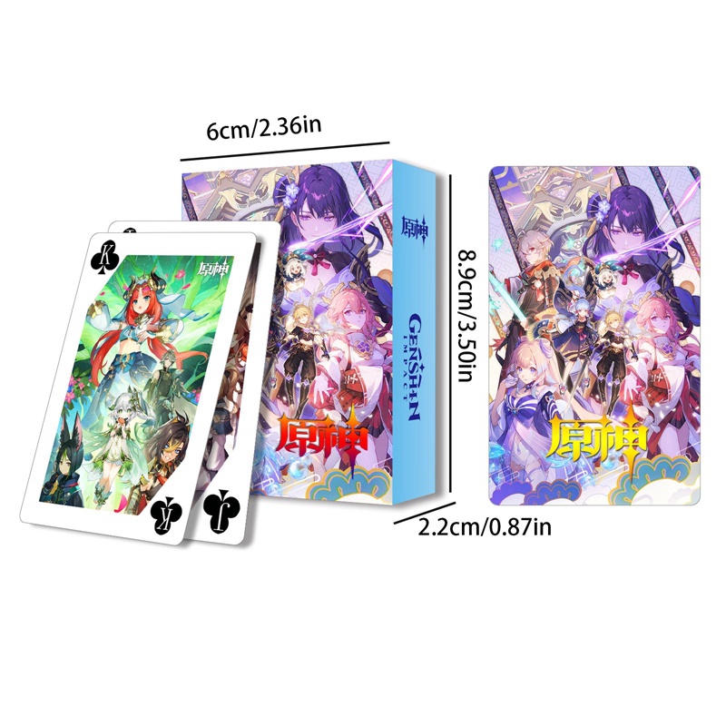 Bộ Sưu Tập Thẻ Bài 3 Trong 1 Genshin Va Chạm