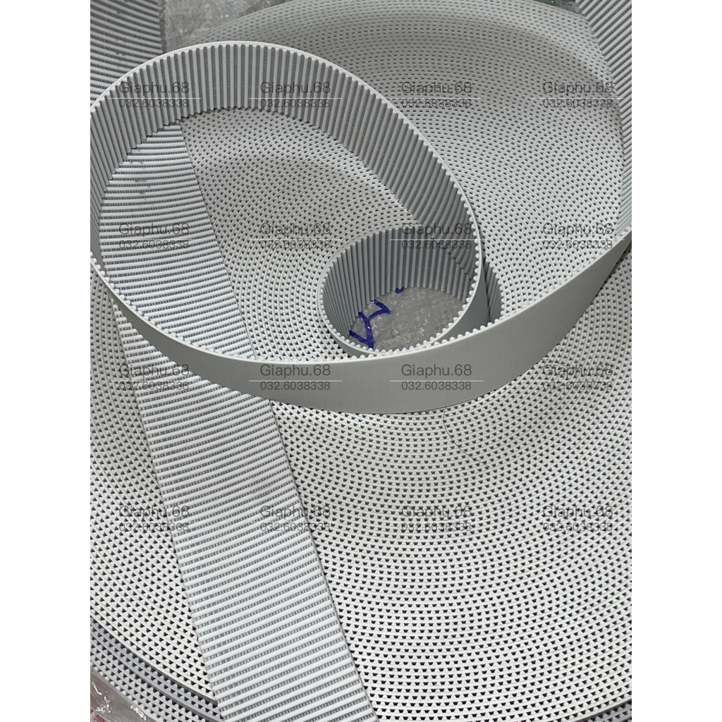 Dây Curoa PU răng S2M/2M/2GT bản 10mm,20mm,30mm,40mm,50mm giá 1 mét