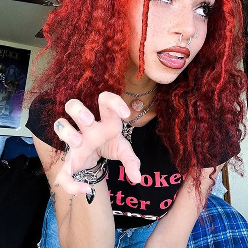 Áo Thun Croptop Tay Ngắn Dáng Ôm In Chữ Thời Trang Cho Nữ