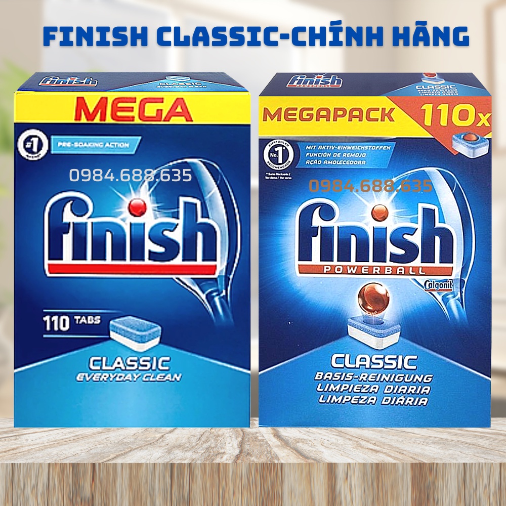 Viên rửa bát finish Classic 110 viên - Nhập Khẩu Châu Âu
