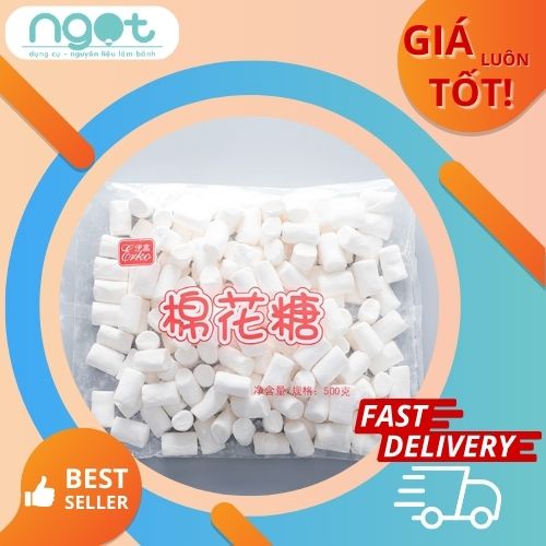 Marshmallow Mini ERKO - 500g (Kẹo Hạt Nhỏ Nhanh Tan - GIAO HÀNG CÒN HSD)