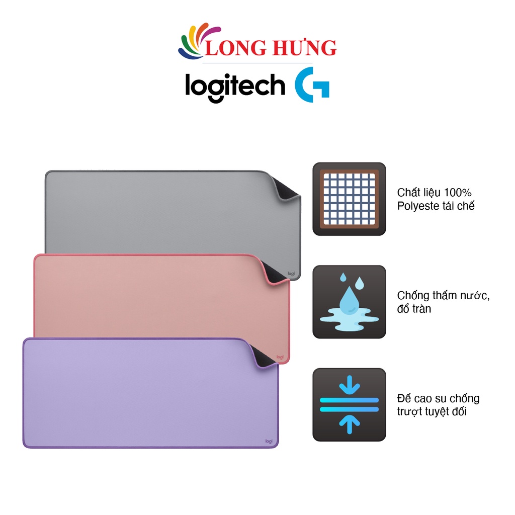 Miếng lót chuột & bàn phím Logitech Desk Mat Studio Series - Hàng chính hãng