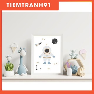 Tranh treo tường | Tranh cho bé-Space Astronaut Wall Art 120 , tranh canvas giá rẻ