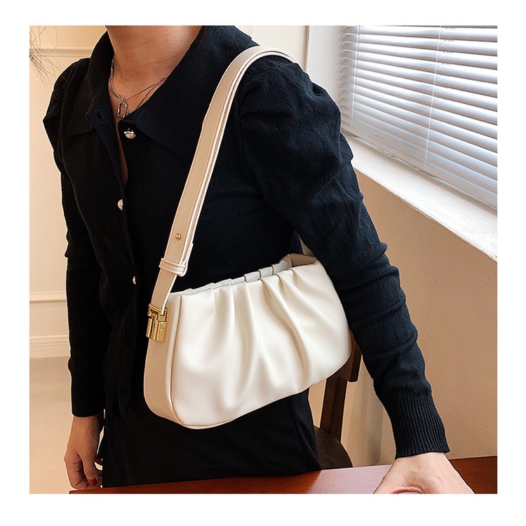 Túi xách nữ đeo vai kẹp nách dáng thuyền nhún phong cách Hàn Quốc hàng cao cấp Bag M3 2160