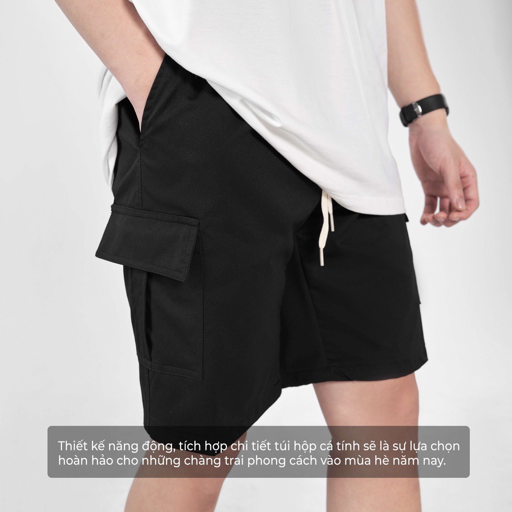 (SKH) Quần Short Túi Hộp Nam Kaki Dáng Đùi Cộc Phong Cách Hàn Quốc thiết kế trẻ trung cực năng động