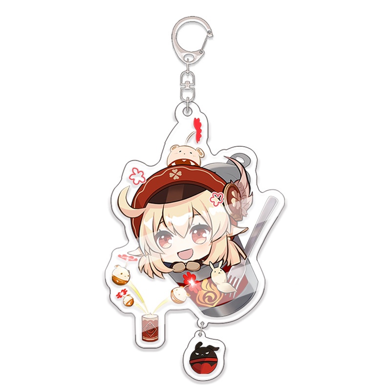 Móc khóa mica anime - Genshin Impact Mẫu 3 Xiao, Klee, Ei, Kazuha