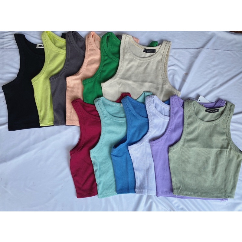 Áo Ba Lỗ Croptop Cổ Tròn Form Chuẩn Chất Thun Xịn