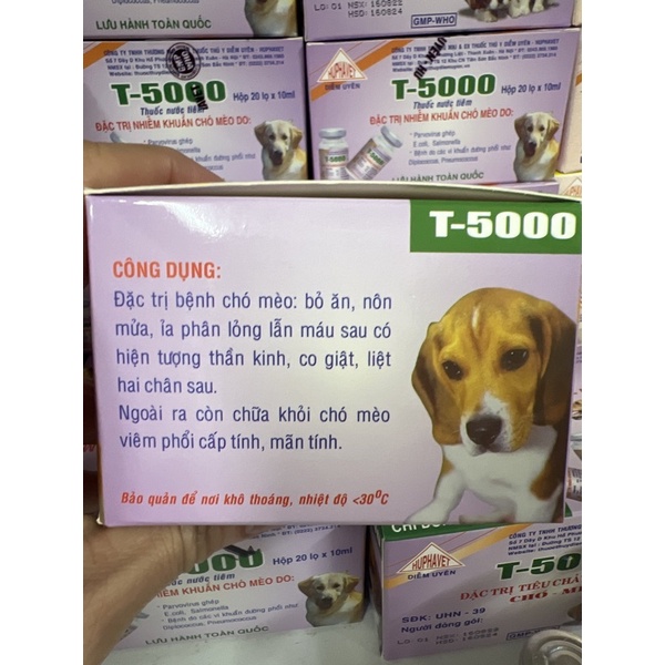 T5000 - cho chó mèo tiêu chảy, nôn ói