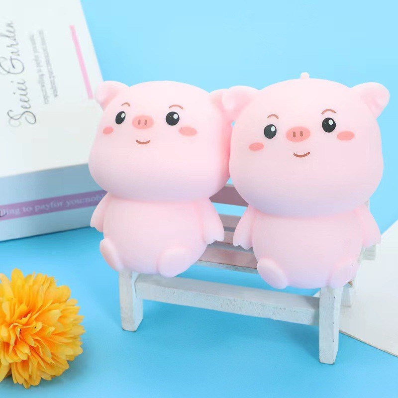 Đồ Chơi Nắn Bóp Đàn Hồi Giảm Stress Hình Chú Heo Hoạt Hình