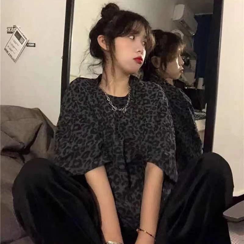 Áo phông nam nữ unisex hoạ tiết da beo báo đốm phong cách Mai Âm Nhạc, Áo phônh mùa hè thời trang