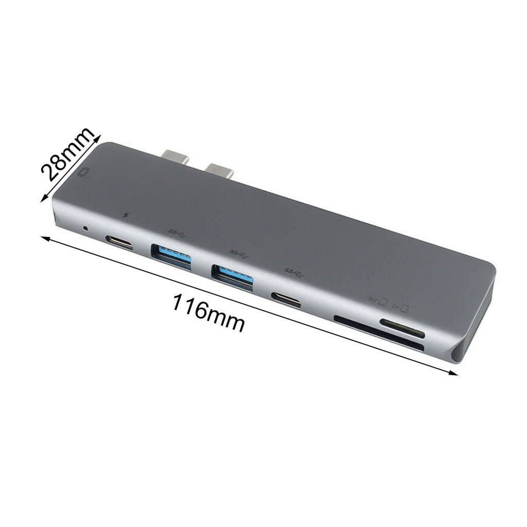 Bộ Chia Cổng USB Kép 7 Trong 1 Hình Hoa Hướng Dương Cho Macbook Air 2018-2020 / Pro 2016-2020
