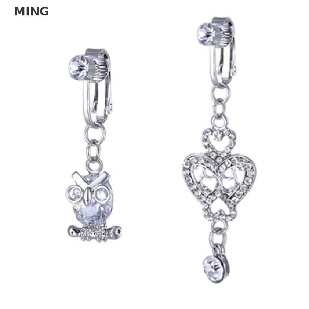 Khuyên Rốn Dạng Kẹp Đính Kim Cương Giả