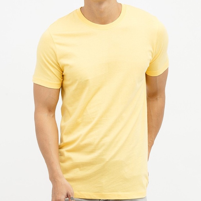 Áo Thun Vàng Chanh Chất Liệu Cotton Mịn mát Cho Cả Nam Và Nữ