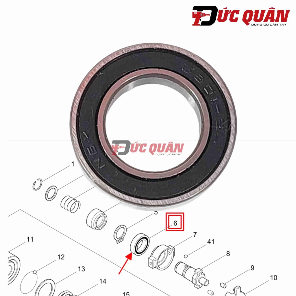 Bạc đạn máy 6801LLU/ TD022D Makita 210108-4