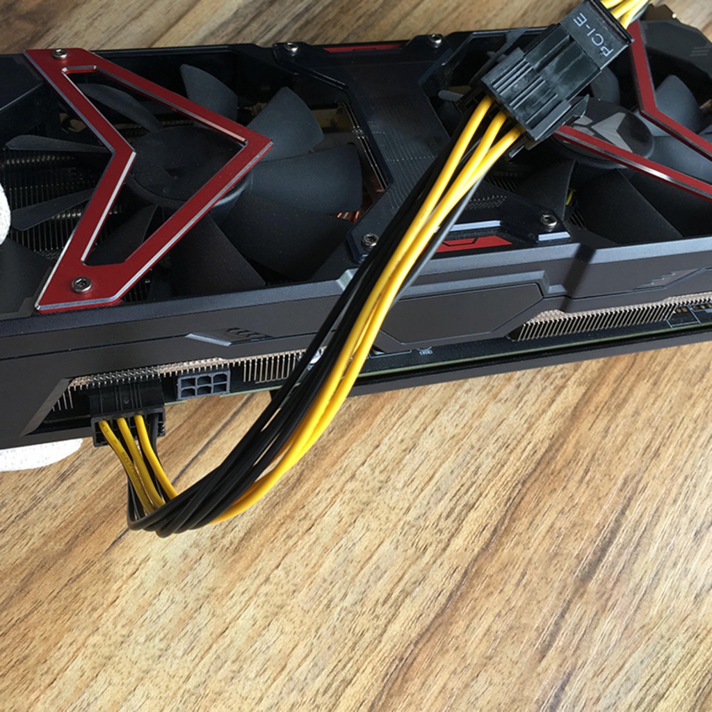 Dây Cáp Tách Thẻ Đồ Họa Hoa Hướng Dương 6Pin Sang 8Pin 22cm Cho Máy Tính PC