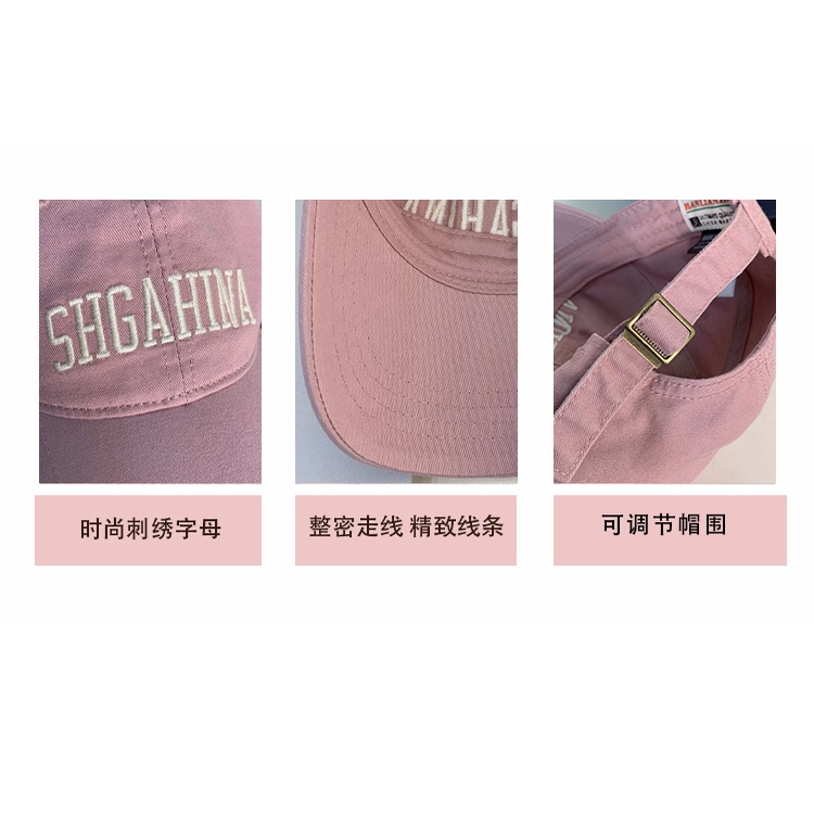 Nón Lưỡi Trai Cotton Màu Hồng Thiết Kế Mới Thời Trang Dành Cho Nữ