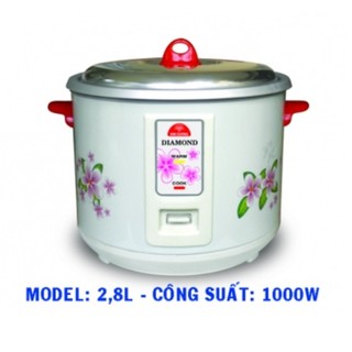 Nồi cơm điện nắp rời kim cương kc-2.8lr - 2.8 lít - 1000w