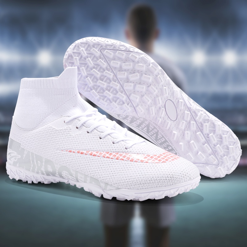 TF C Ronaldo Mercurial 13 Giày bóng đá cắt cao Kích thước:35-44 Giày bóng đá cha mẹ và trẻ em Giày thể thao