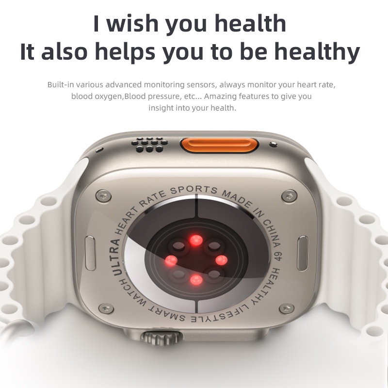 Đồng Hồ Thông Minh 2023 Mới 2.10 inch 480 * 520 SF32LB551Chip NFC 49mm JS8 PRO MAX Hỗ Trợ Giọng Nói 8 Ultra PK HK8 PRO MAX