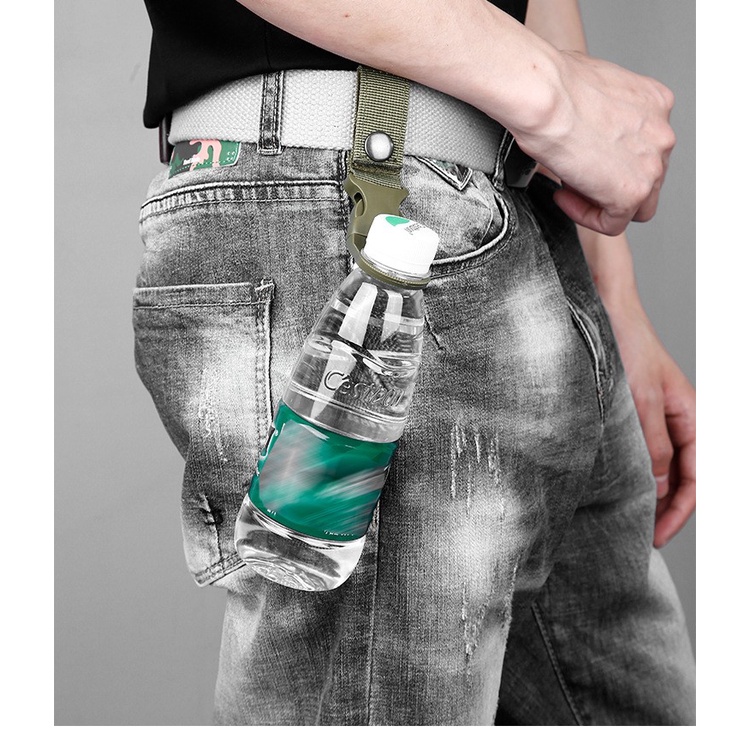 Móc Kẹp Giữ Bình Nước Bằng Nylon Tiện Dụng Khi Đi Cắm Trại