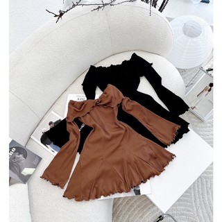 Đầm polo gân đũa khoét lưng (Sẵn tại shop )